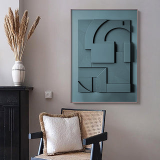 Dreidimensionale abstrakte stille geometrische Morandi-Hängekunst