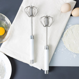 Halbautomatischer Edelstahl-Eierschläger Schneebesen Handdruck-Rotations-Handmixer Eierwerkzeuge Sahnerührer Küchenzubehör