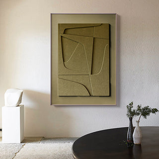 Dreidimensionale abstrakte stille geometrische Morandi-Hängekunst