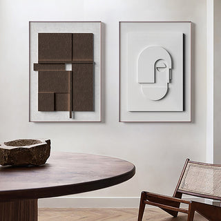 Dreidimensionale abstrakte stille geometrische Morandi-Hängekunst